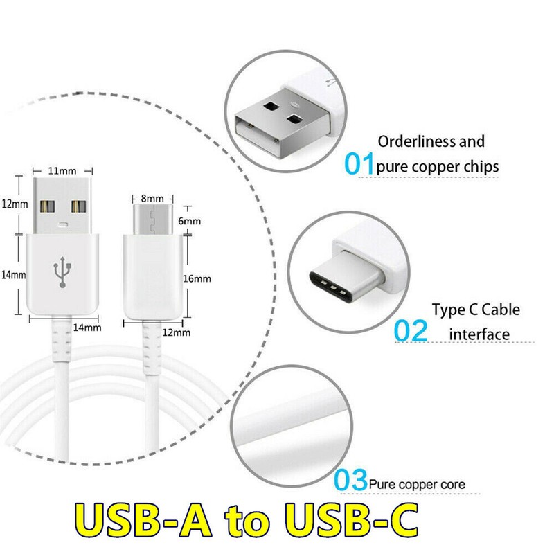 Bulk Lot USB 4FT Type-C Cable Samsung S9+ S10 Note 10 Fast Charger Charging Cord gallery