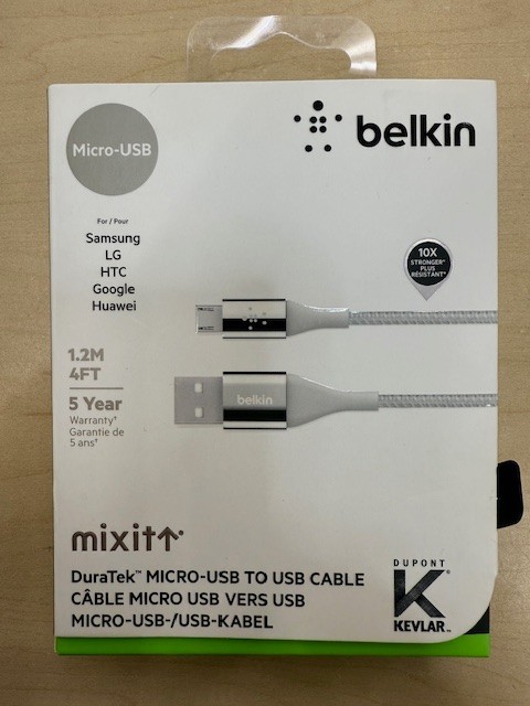 Belkin Mixit 4FT DuraTek Kevlar Cable USB-A to Micro USB Cable