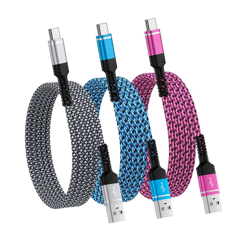USB C Charger Cable Samsung Fast Charging Cord 6FT 3 Pack for 2 meters