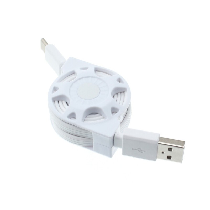 For T-Mobile REVVL 6 6x Pro – Retractable USB Cable Type-C Charger Power Cord