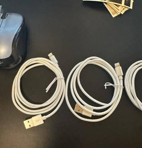 10 Pack (3ft) Iphone Cable Braided Nylon NEW. usb gallery