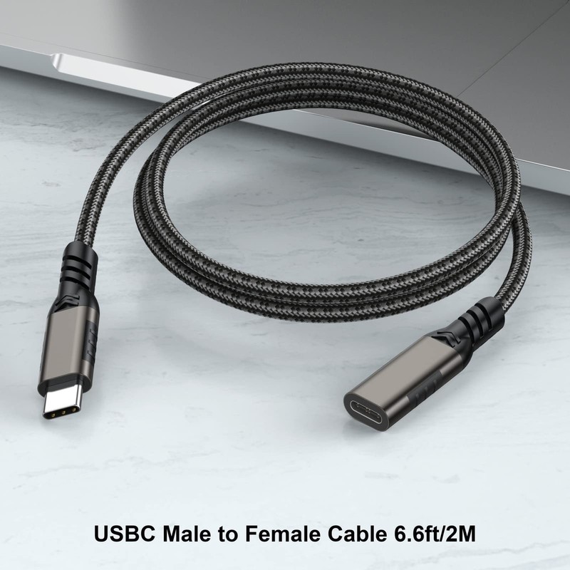 USB C Extension Cable 6.6ft USBC Male to Female Cord Support 4K Video Output,... gallery