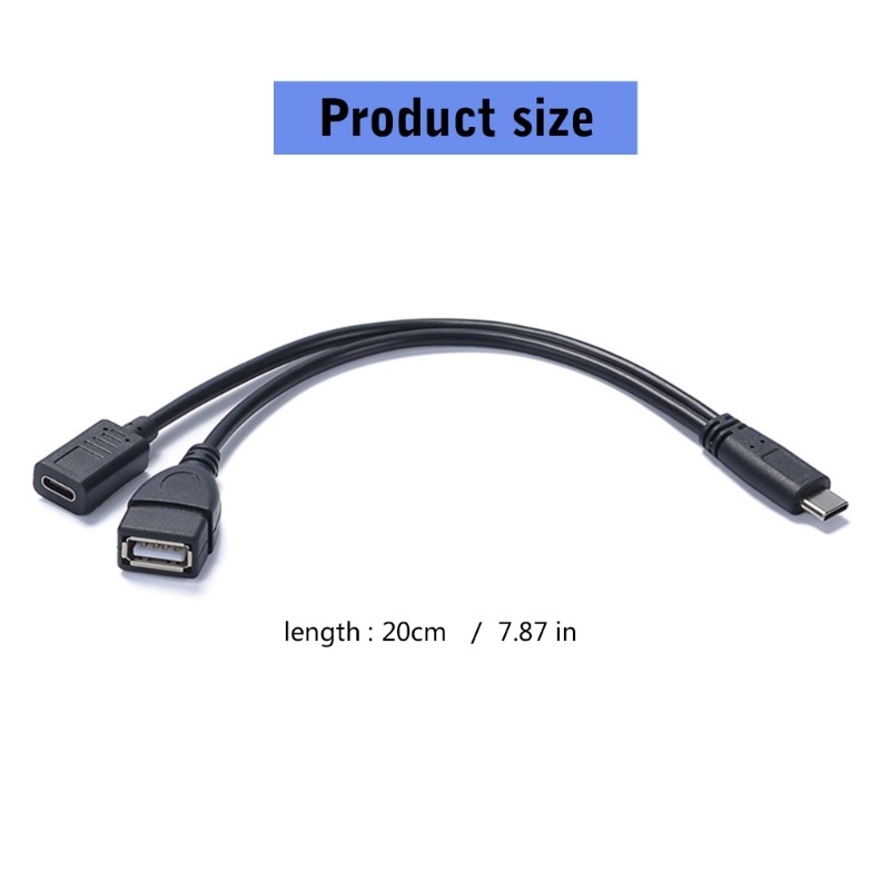 USB C to USB C+USB OTG Adapter and Charger Cable for Connecting Keyboards Mouse gallery