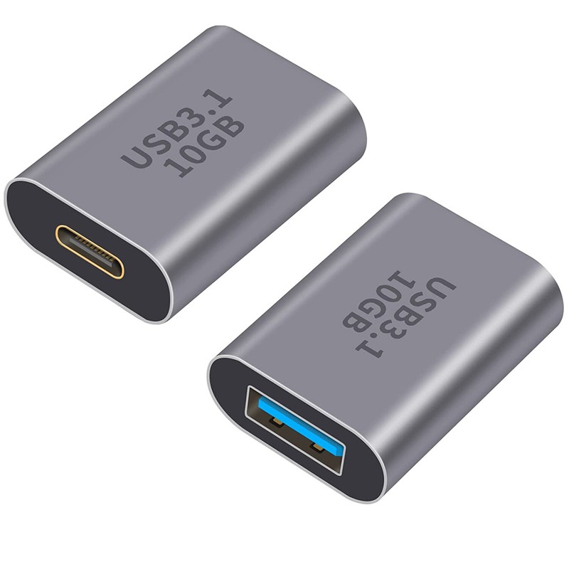 10x 10Gbps USB 3.1 A Female to USB C Female Converter OTG Adapter Fast Charging