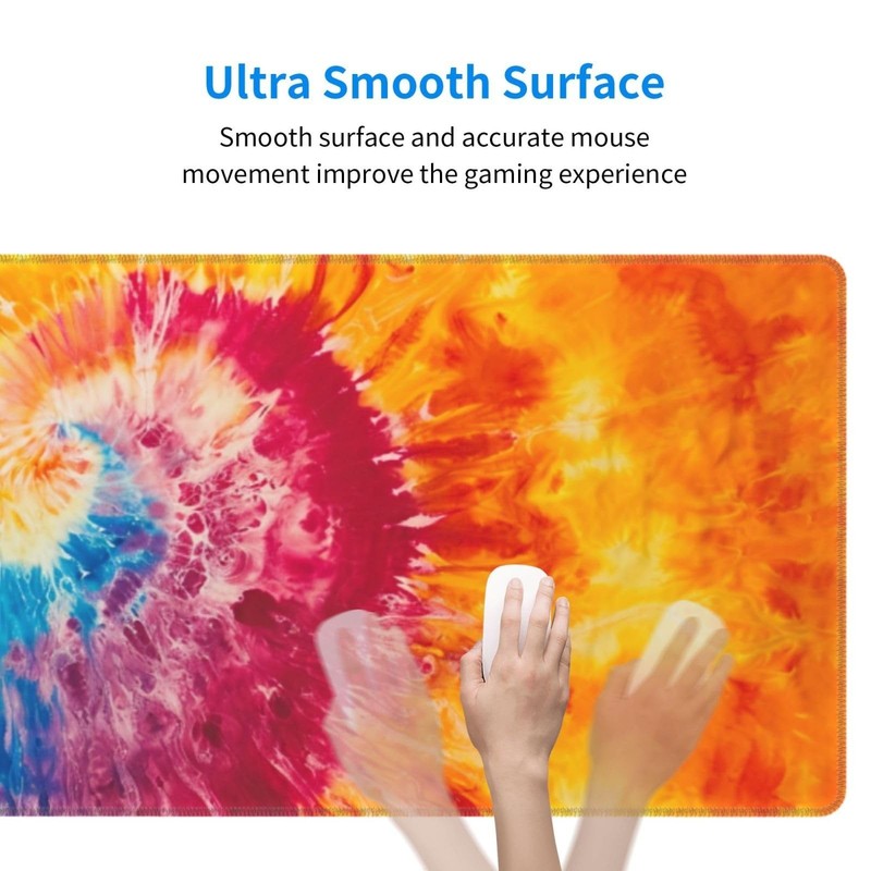 Tie Dye Colorful Gaming Mouse Pad, Large Non-Slip Rubber Base Mousepad XL 31.... gallery