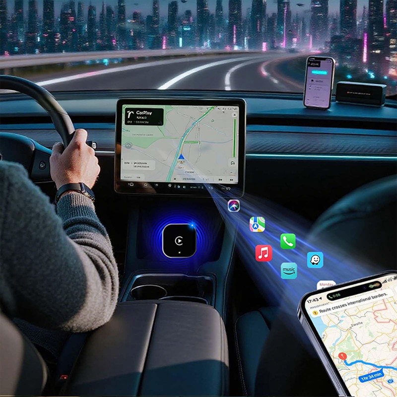 Wireless CarPlay Adapter & Android Auto Dongle, Shiny Silver，Fast Auto-Connec... gallery