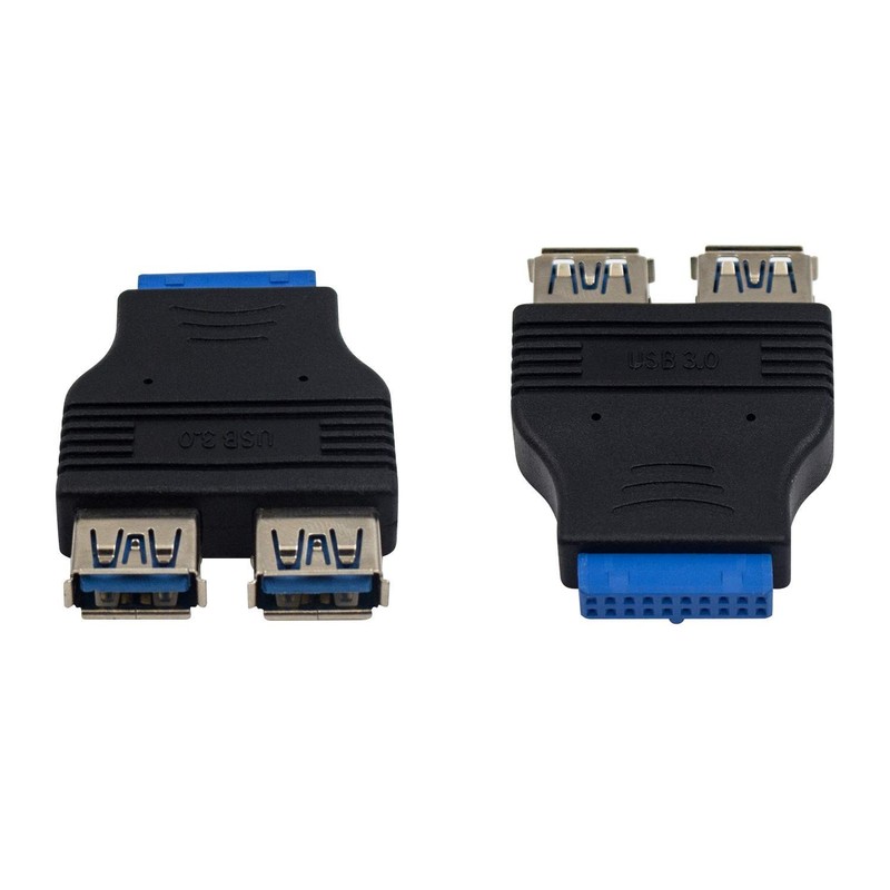 USB 3.0 Motherboard Adapter, Blue, 20-Pin USB 3.0 to USB 2.0 Internal Splitte...