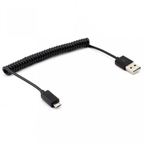 For Samsung Galaxy J1 J3 J7 USB CABLE COILED MICROUSB CHARGER CORD POWER WIRE gallery