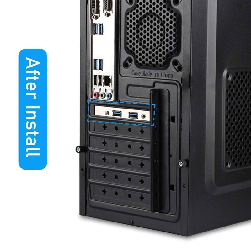 2 Ports USB 3.0 Female Back Panel to MB 20pin Header Connector Cable Adapter ... gallery