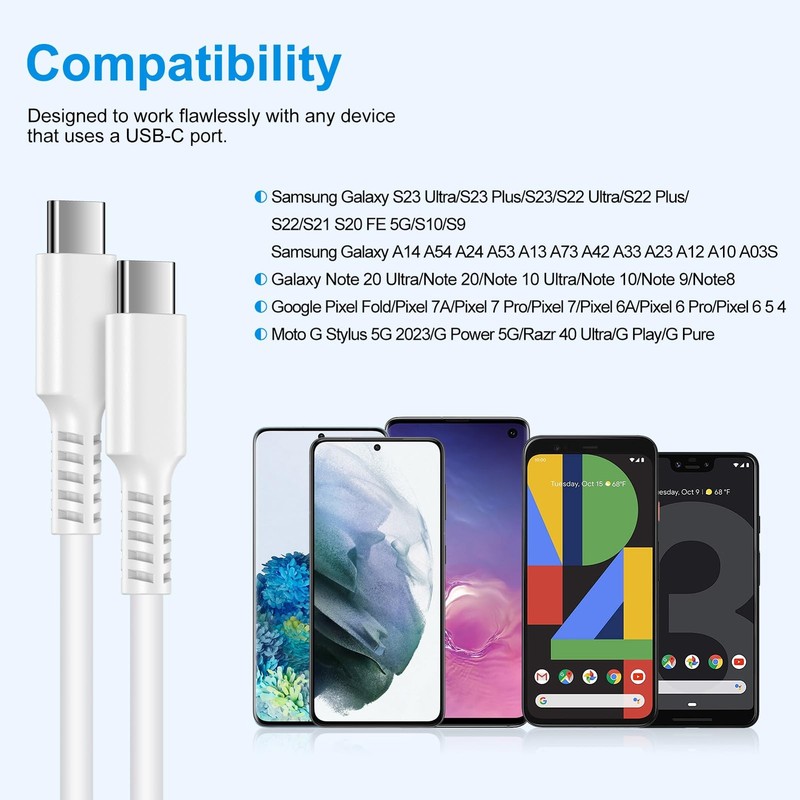 USB Samsung Super Charger 25W Fast Charging Cable for Galaxy A57 A37 A16 5G S... gallery