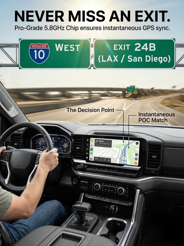 2-in-1 Wireless CarPlay & Android Auto Adapter 5.8GHz – Seamless Switch for M... gallery
