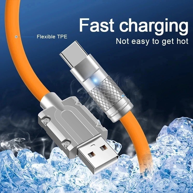 3PCS 120W USB C to C Super Fast Charging Cable Liquid Silicone Data Cord For S26 gallery
