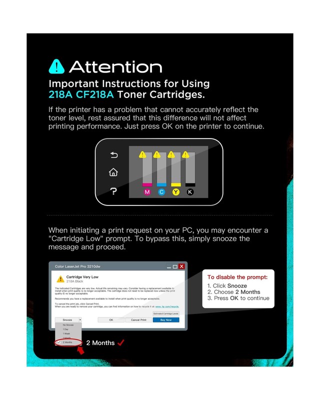 218A 218X Toner Cartridges 4 Pack (with Chip) High Yield Replacement for HP 2... gallery