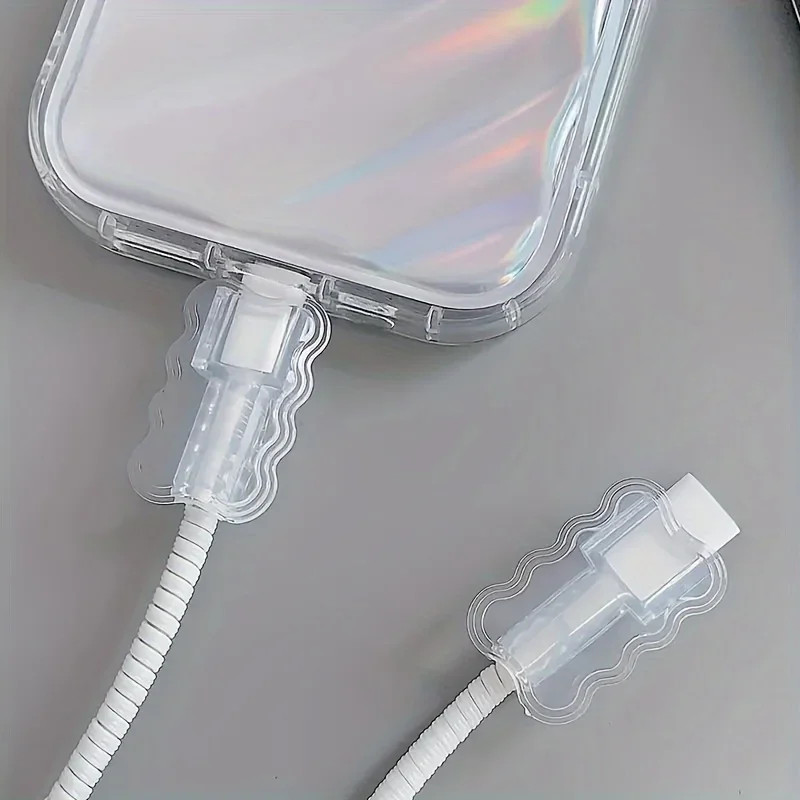 Data Cable Protector Sleeves,Anti-Breakage Cord Saver,Mobile Phone Accessory,Fle gallery