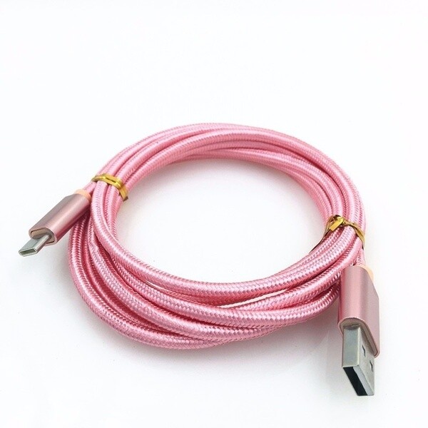 3-PACK Fabric Type C USB C Cable Fast Charging Charger Cord for Samsung Note 10+ gallery