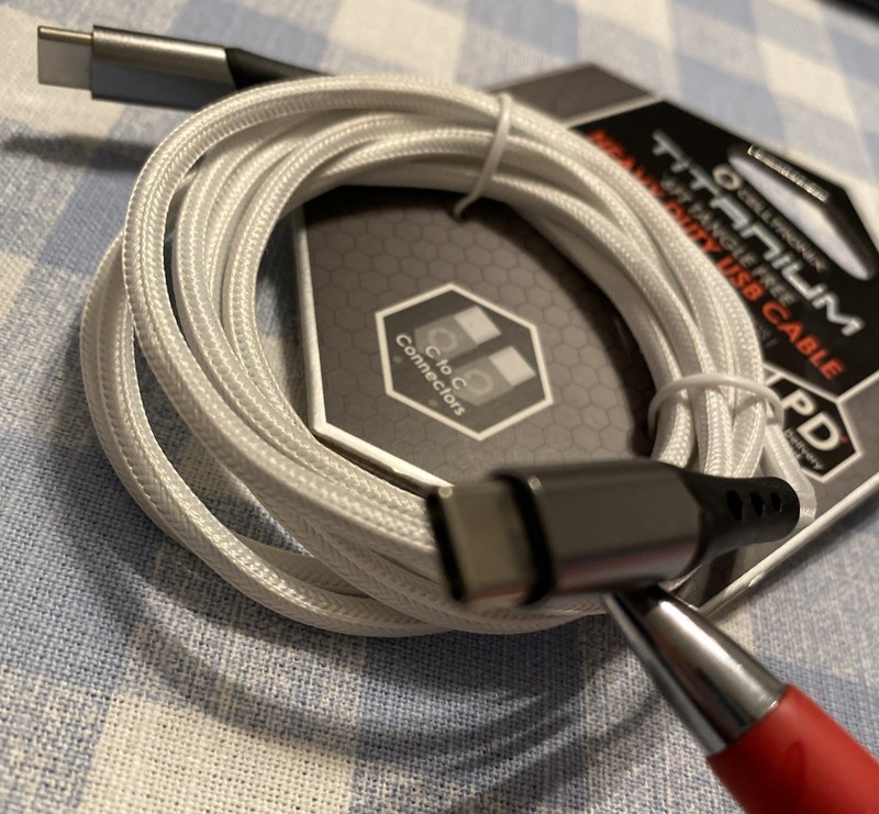 Sets 2 Titanium 6ft heavy duty USB C to C connectors Cable MFI Certified gallery