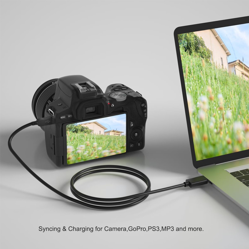 USB-C to Mini USB Cable,Type-C to Mini-B Charging Cord Compatible with Canon gallery