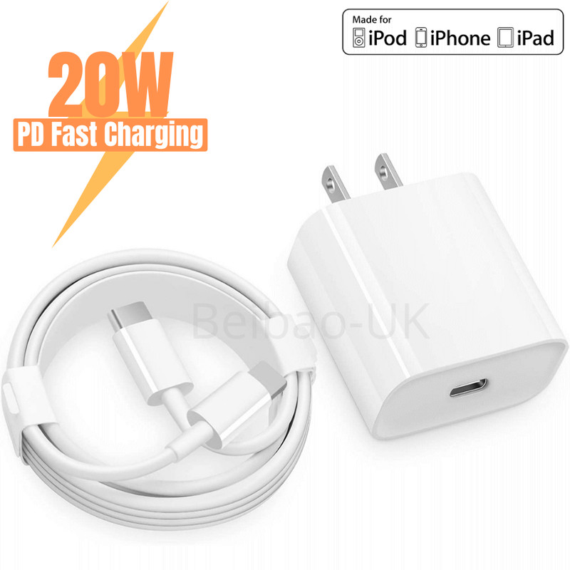 20W PD Fast Charger Type USB C Power Adapter For Apple iPhone 11 12 13 14 Pro XR