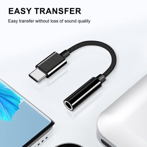 For Samsung Galaxy S24 S22 USB C Cable to 3.5mm Aux Jack Earphone Dongle Adapter gallery