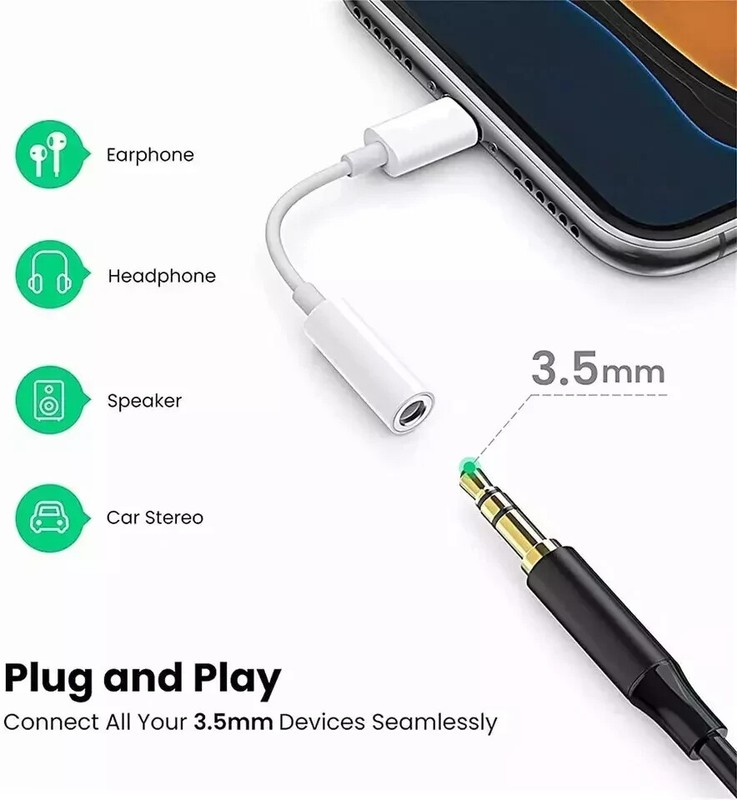 QTY 2 Apple MFi Certified Apple Lightning To 3.5 Mm Headphone Jack Adapter Aux gallery