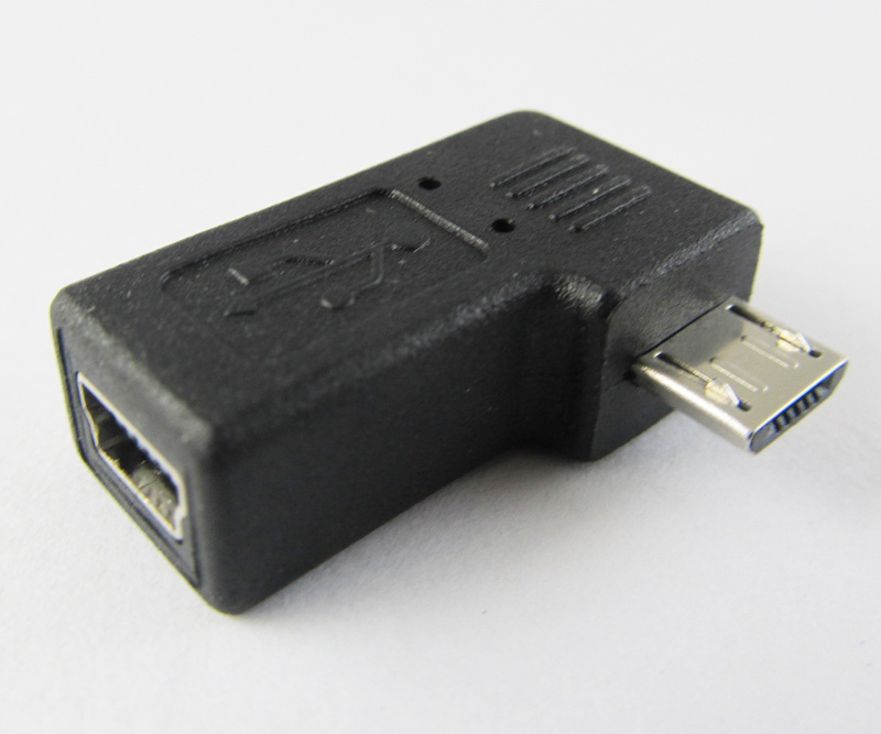 4pcs Right Angle 90D Micro 5pin Male To Mini 5pin Female USB Adapter Converter gallery