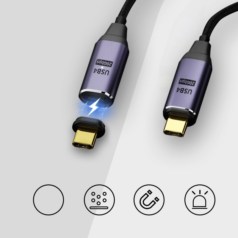 6ft USB 4 Type C TO USB C 5A 100W Power Fast Charging Quick charger Cable 20Gbps