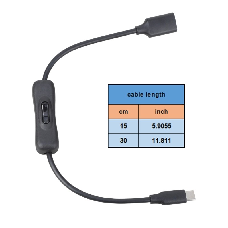 USB C OTG Adapter Reversible Connectors Cable With Switches For Mouse Keyboards gallery