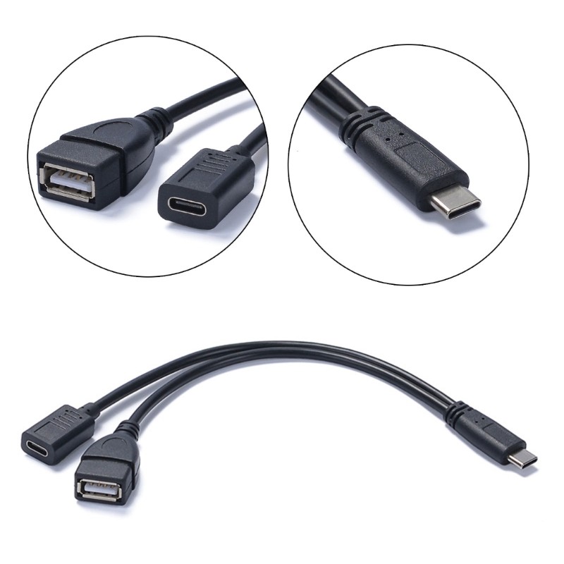 USB C to USB C+USB OTG Adapter and Charger Cable for Connecting Keyboards Mouse gallery