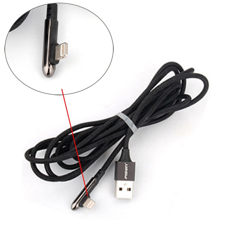 Mini Elbow USB to iOS Phone Data Cable Charger Fast Charging for iPhone Phone