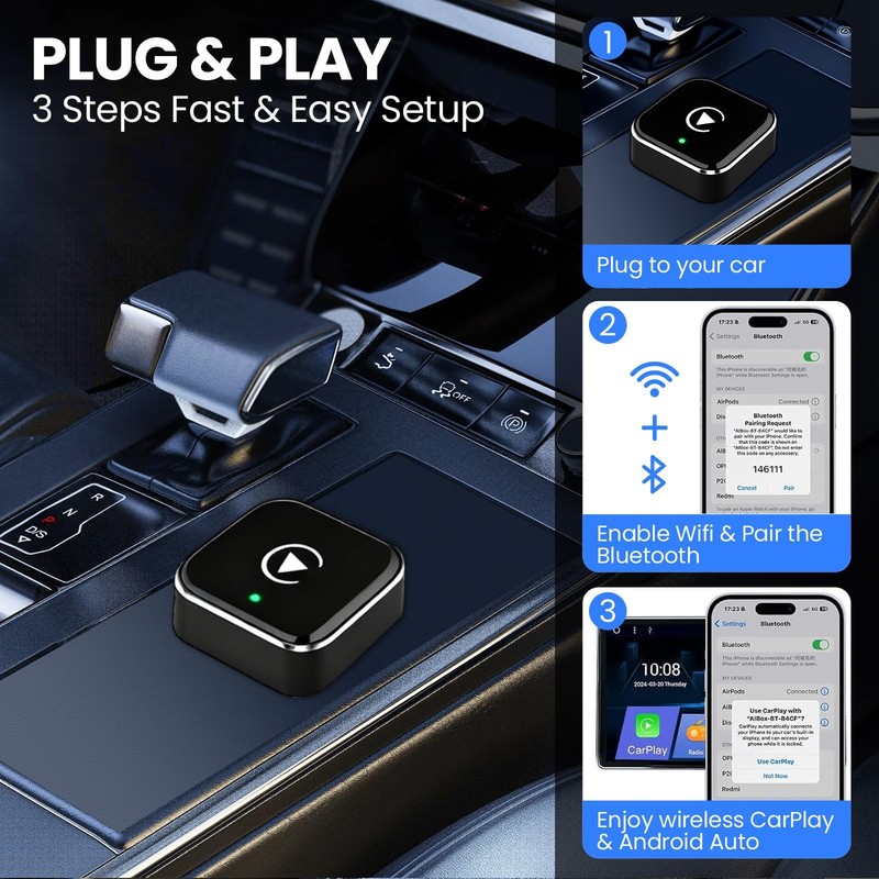 Upgraded Wireless CarPlay Adapter with Stronger Compatibility and More Stable... gallery