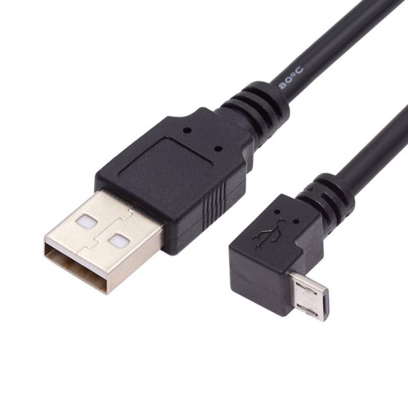 USB to Micro USB Cable,Usb 2.0 Male to Micro USB 5Pin Male 90 Degree down Angled
