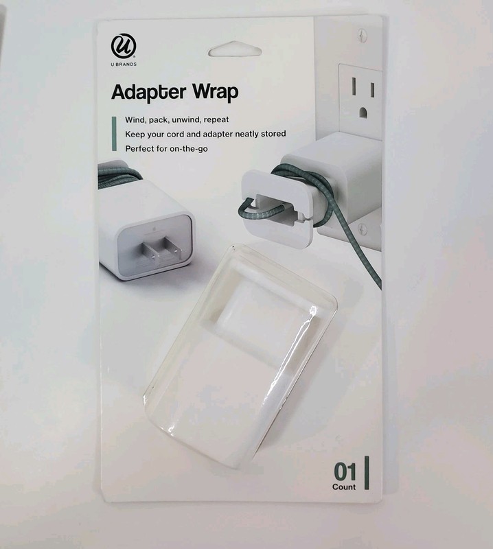 U Brands Adapter Wrap 2 Pack Charger Cord Cable Organizer Travel White gallery