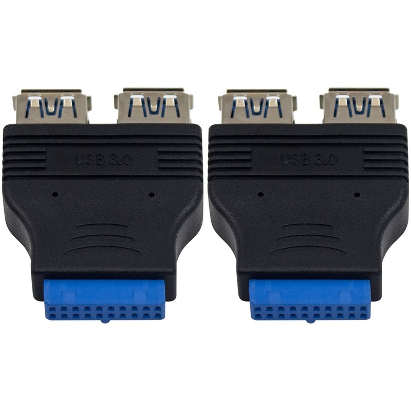 USB 3.0 Motherboard Adapter, Blue, 20-Pin USB 3.0 to USB 2.0 Internal Splitte... gallery