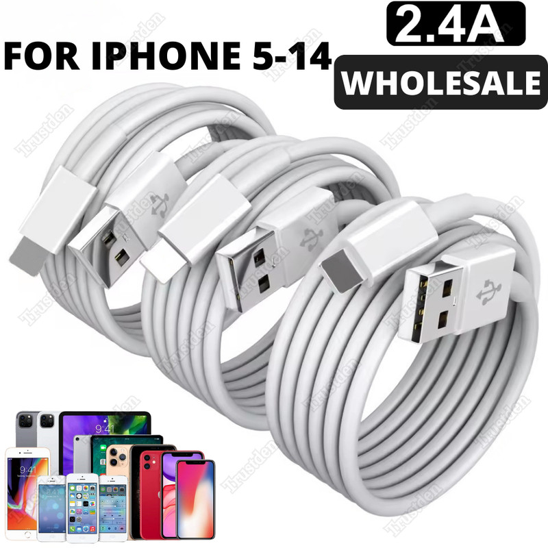 For i Phone14 13 12 11 X XR 8 7 6 USB Fast Charger Cable Cord 3Ft 6Ft Wholesale