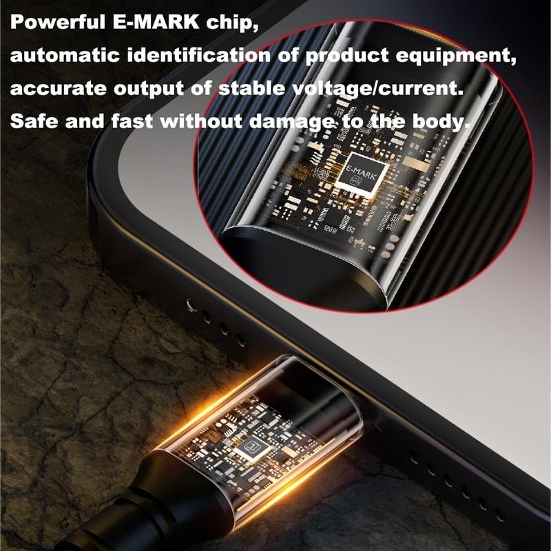 20Gbps USB Type C Coiled Cable, 100W PD QC Cord, Straight Male to 90 Degree U... gallery