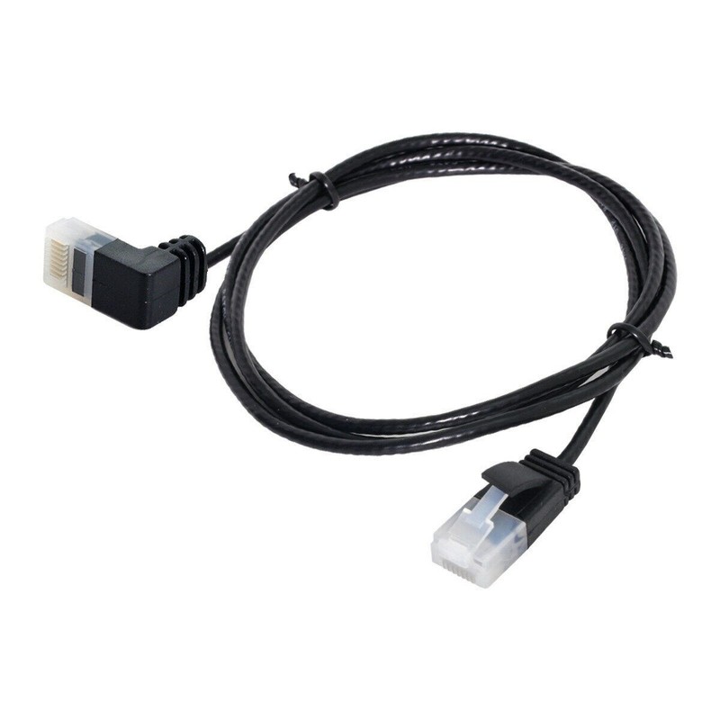 Ultra Slim Cat6 Ethernet Cable RJ45 Down Angled to Straight UTP Network Cable gallery