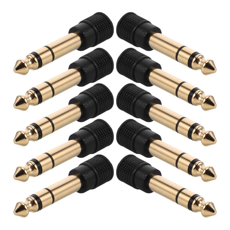 10 Pcs Stereo Headphone Adapter Audio Converter Plug Earphone Jack Conversion