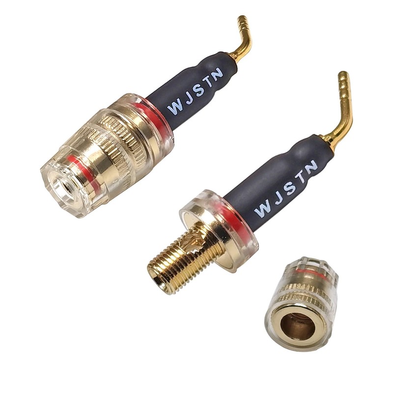 Banana Plug to 4mm Female Jack Adapter, Speaker Audio Connectors, 4-Pack (2mm... gallery