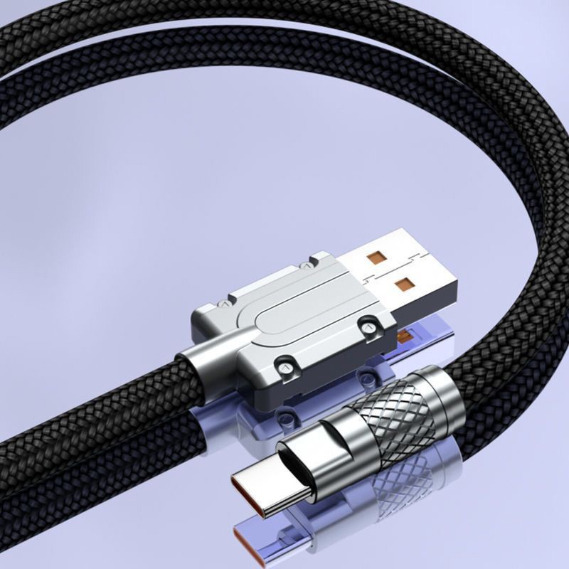 USB A to USB C Fast Charger Cable Nylon Cord For Samsung Galaxy Zinc Alloy gallery