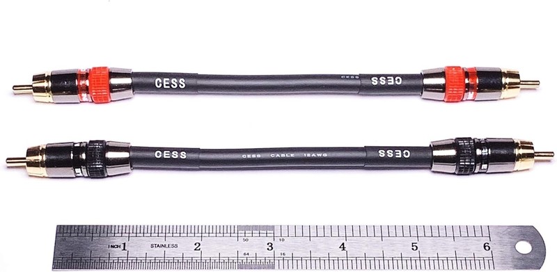 CESS-163-4i Low Noise 12 Gauge Premium RCA Audio Line Patch Cable (4 Inches) gallery