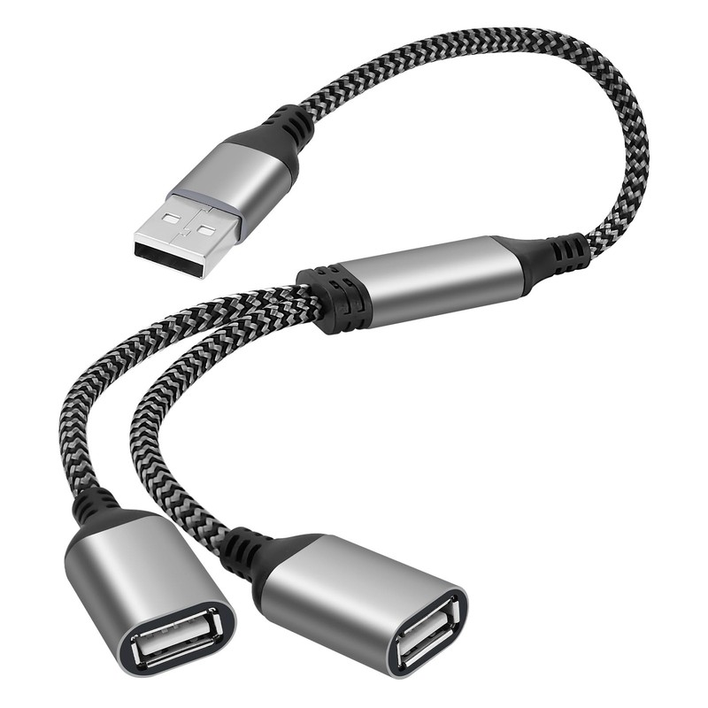 USB Splitter 1-in-2 Out Y-Adapter Cable 2Feet, USB-A Male to Double 2 Female …