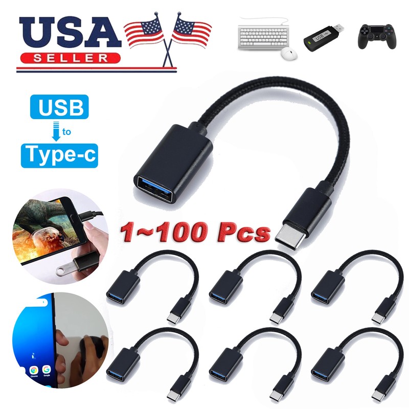 USB-C 3.1 Type C Male to USB 3.0 Type A Female OTG Adapter Converter Cable LOT