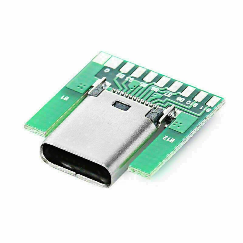 USB-C DIY 24pin USB 3.1 Type C Female Socket Connector SMT type with PC Board gallery