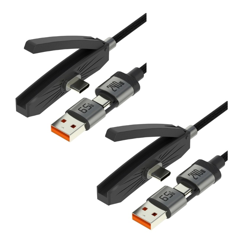 Fast Charge Type C & USB Cable Flexible Stand Function Heavy Duty Braided Cord gallery