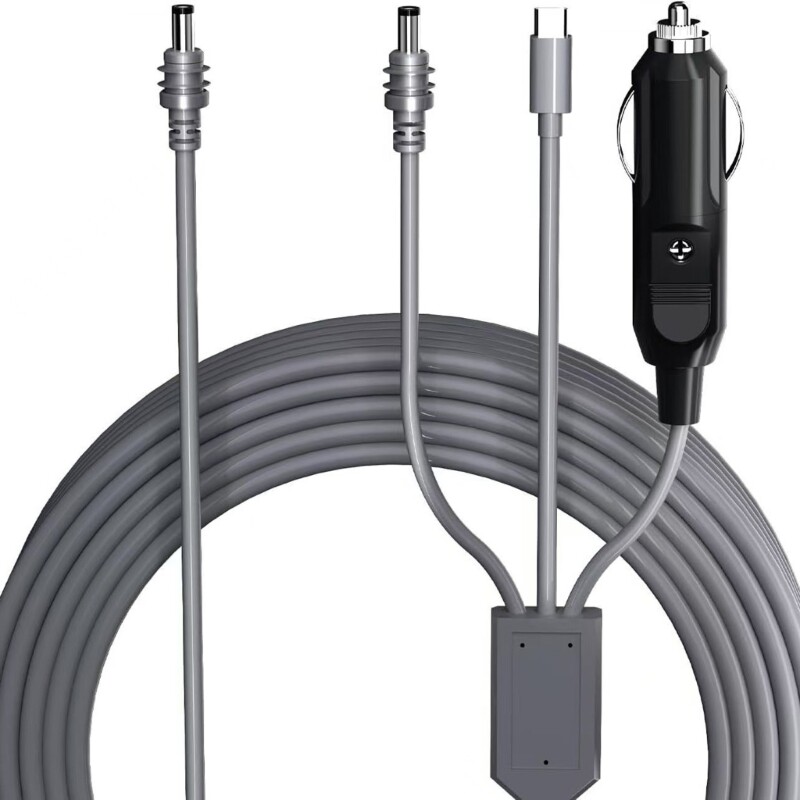 3 In 1 Power Cable Extension Cord For Mini Satellite Dish Connection USB C DC12V