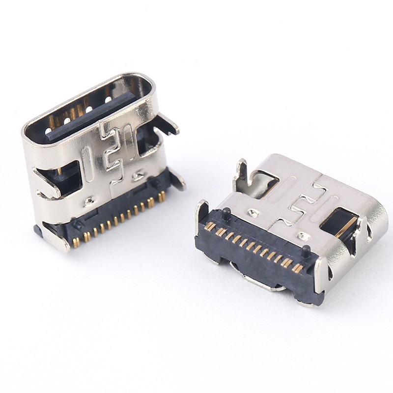 100Pcs 16Pin USB 3.1 Type-C Female Mobile Connector Cellphone Charging Interface