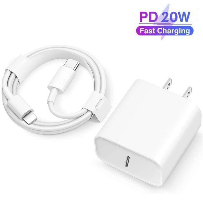 20W USB-C Fast Charger PD Adapter Cable For iPhone 15/14/13/12/11 XR X Pro iPad gallery
