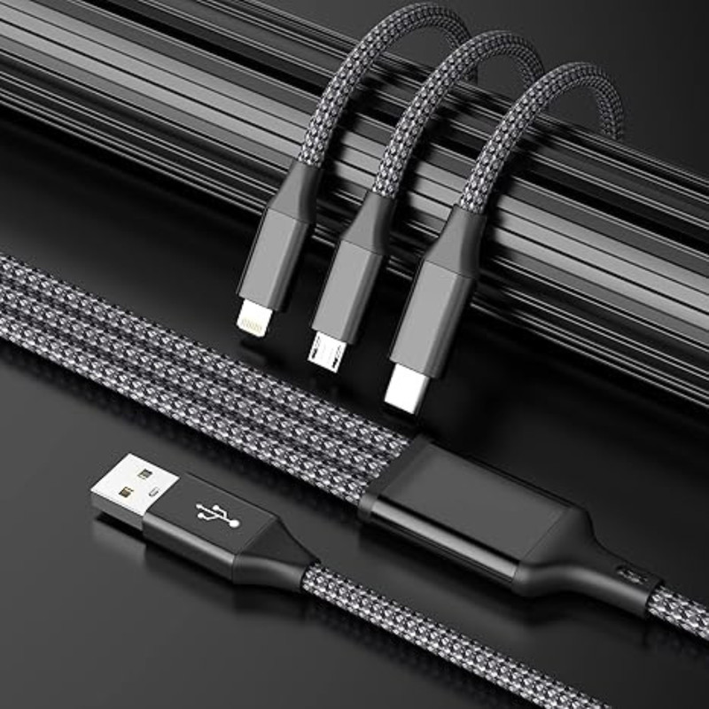 IDISON Multi Charging Cable(2Pack 4FT), 3 in 1 USB Charging Cable for Multiple gallery