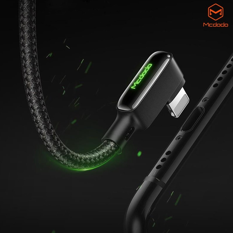 Elbow LED Fast Charger USB Cable for iPhone 14 13 12 11 Pro XS Max XR 7 8 6 Plus
