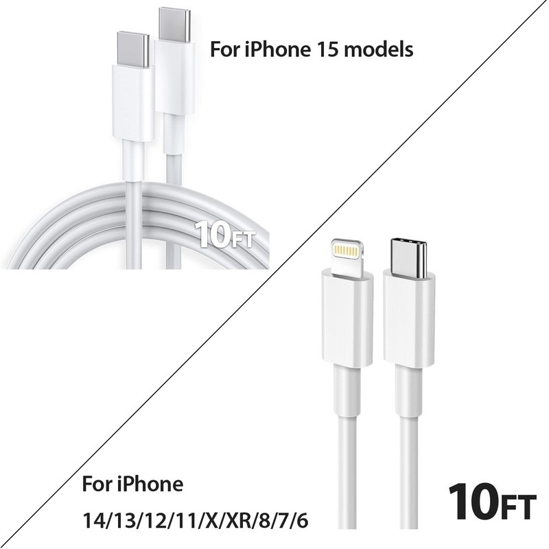 USB-C to Type C Cable Fast Charger Charging Cord Lot For iPhone Air 16 17 15 Pro gallery